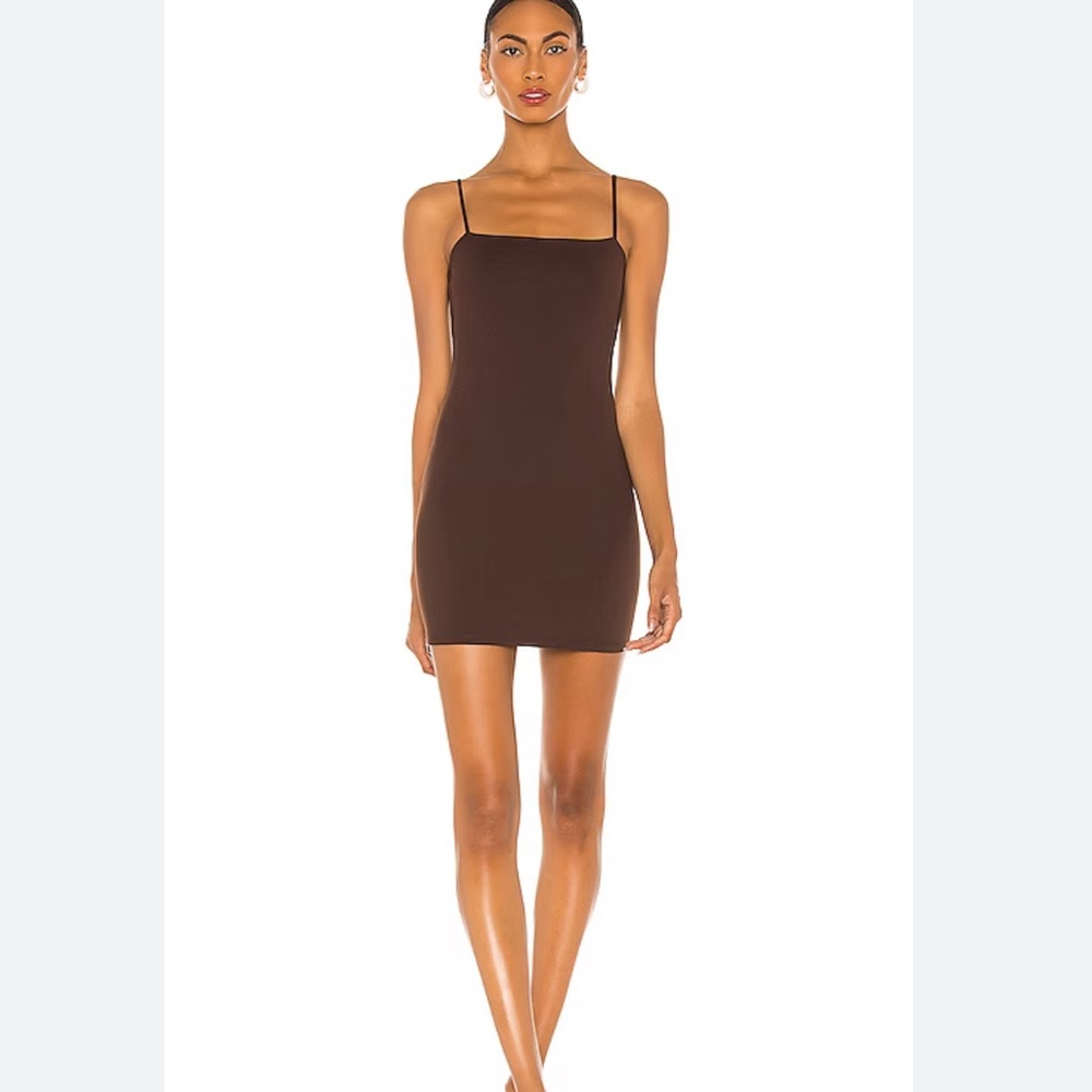 NWT Susana Monaco brown thin strap mini dress - size small